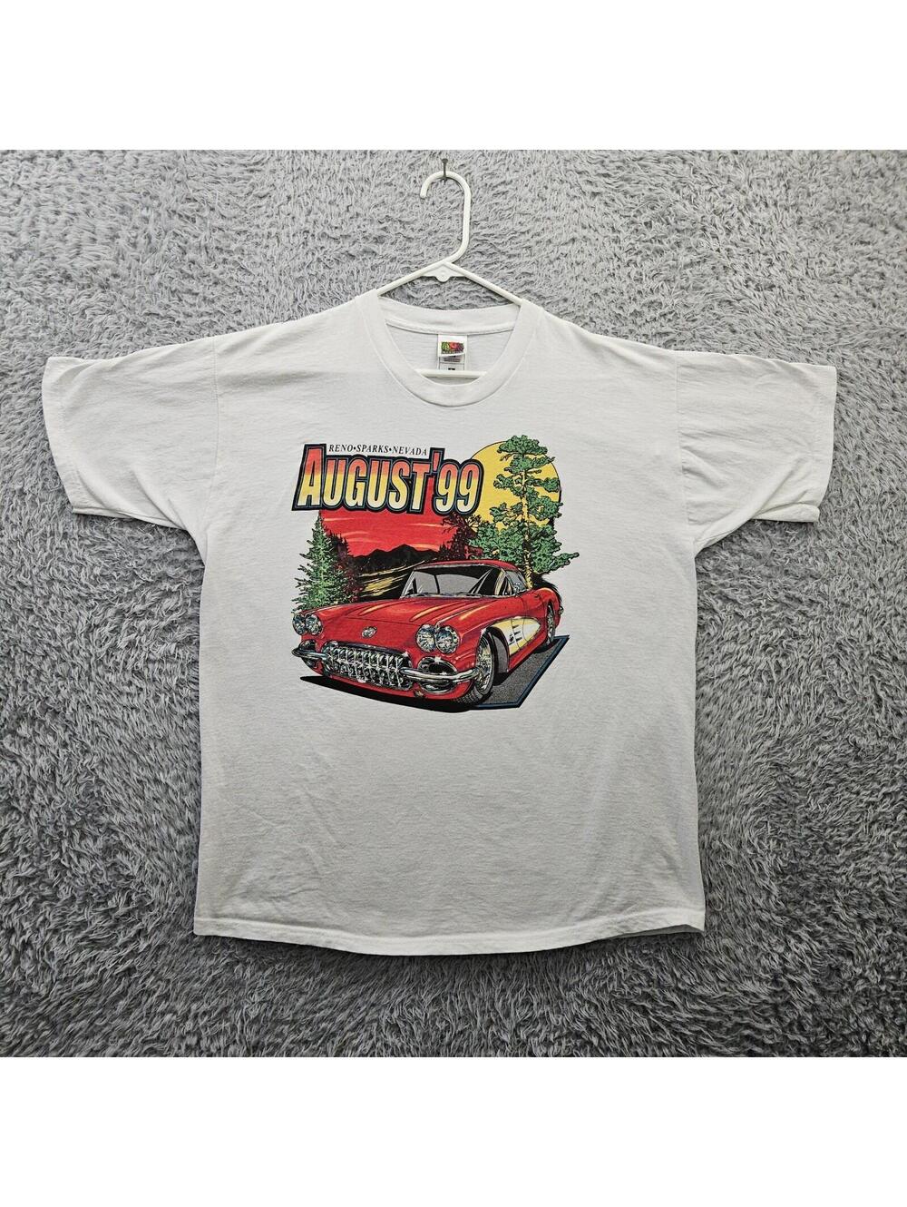 Vintage Corvette C1 T Shirt 1999 August Reno Sparks Nevada Men XL